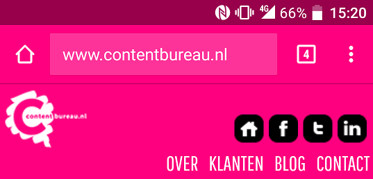 Contentbureau-roze browserbalk